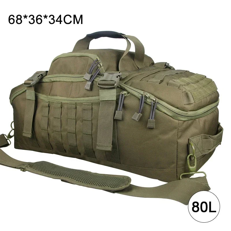 40L 60L 80L Travel Duffel Bag Military Tactical Backpack with Adjustable Strap Weekender Bag for Men Women Waterproof Gym Bags