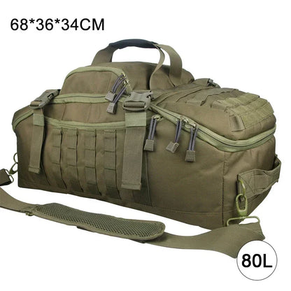 40L 60L 80L Travel Duffel Bag Military Tactical Backpack with Adjustable Strap Weekender Bag for Men Women Waterproof Gym Bags