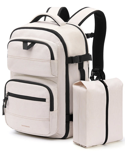 40L BAGSMART 2PCS Travel Backpack for Women Men Flight Approved Carry on Backpack with Shoe Bag TSA Large Suitcases travel
