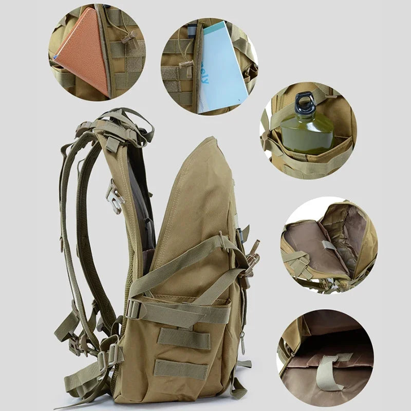 40L Backpack Outdoor Travel Camouflage Bag Tactical Rucksacks Large Capacity Waterproof Hiking Climbing Bags