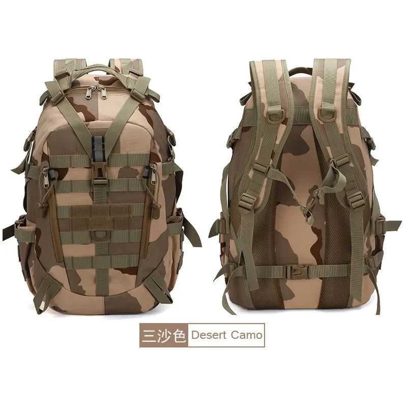 40L Backpack Outdoor Travel Camouflage Bag Tactical Rucksacks Large Capacity Waterproof Hiking Climbing Bags