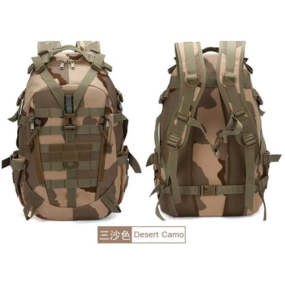 40L Backpack Outdoor Travel Camouflage Bag Tactical Rucksacks Large Capacity Waterproof Hiking Climbing Bags