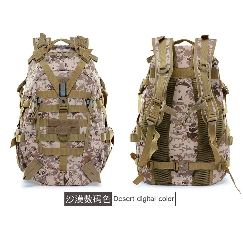 40L Backpack Outdoor Travel Camouflage Bag Tactical Rucksacks Large Capacity Waterproof Hiking Climbing Bags