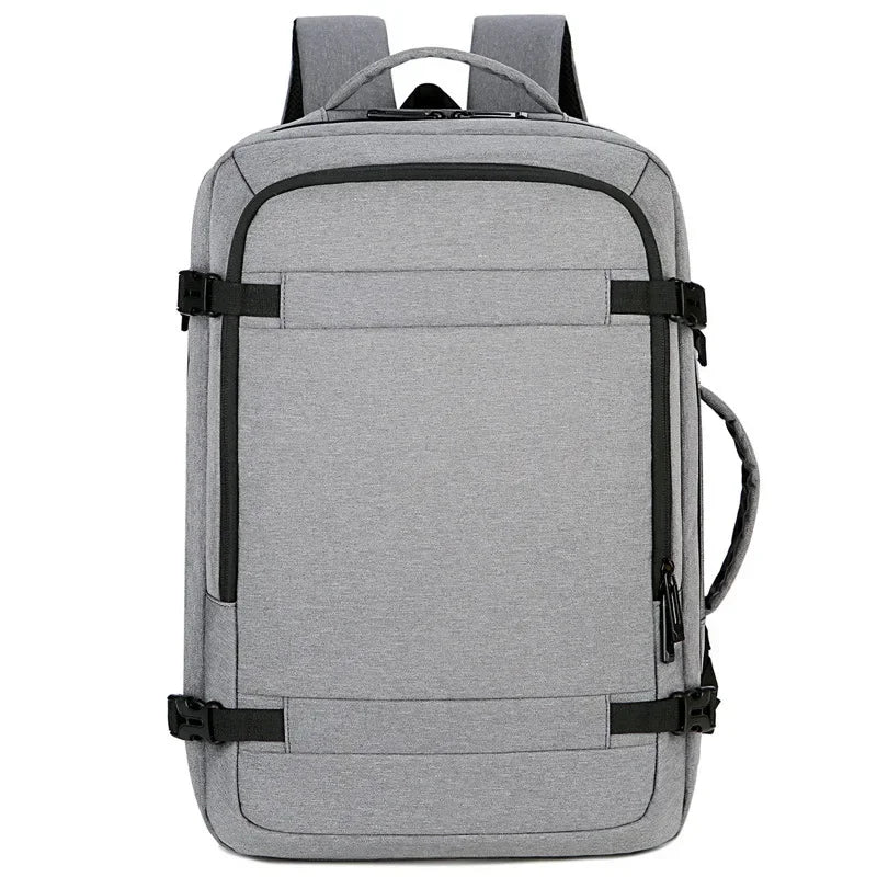40L Expandable USB Travel Backpack, Flight Approved Carry on Bags for Airplanes,Water Resistant Durable 17-inch backpack men