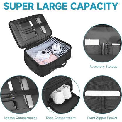 40L Flight Approved Waterproof Business Weekend Suitcase Luggage Large Backpack Fits 17.3 Inch Laptop Men