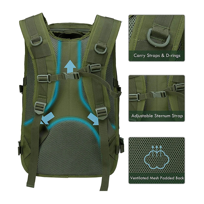 40L High capacity Outdoor Sports Backpack Hiking Backpack Molle System Backpack Outdoor Sports Backpack Camping Hiking Backpack