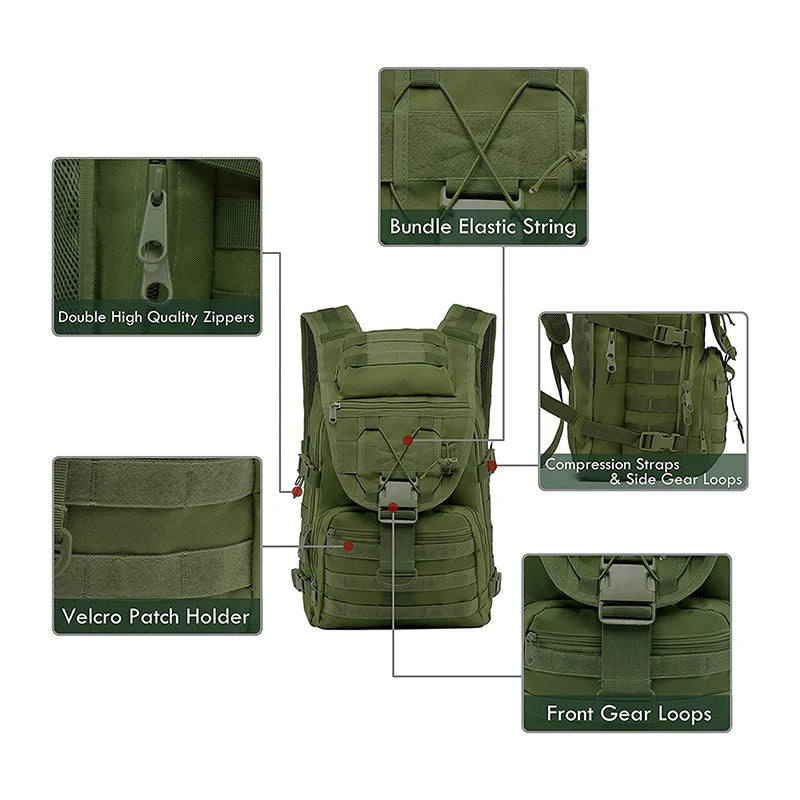 40L High capacity Outdoor Sports Backpack Hiking Backpack Molle System Backpack Outdoor Sports Backpack Camping Hiking Backpack