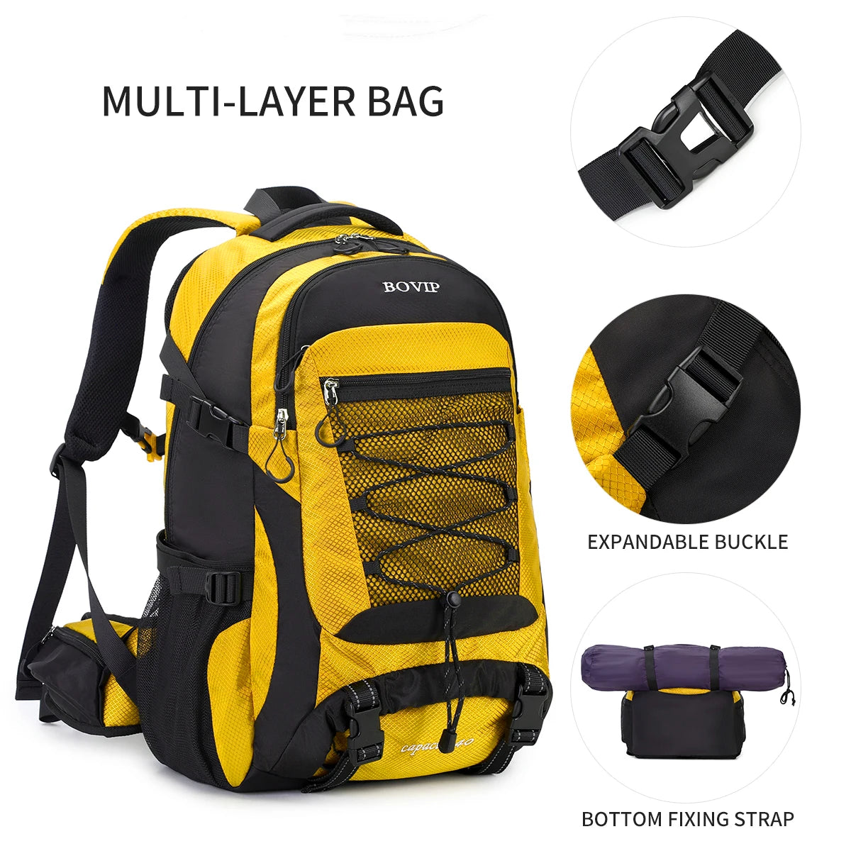 40L Hiking Backpack Waterproof Lightweight Daypack Travel Sports Camping Backpack for Men Women
