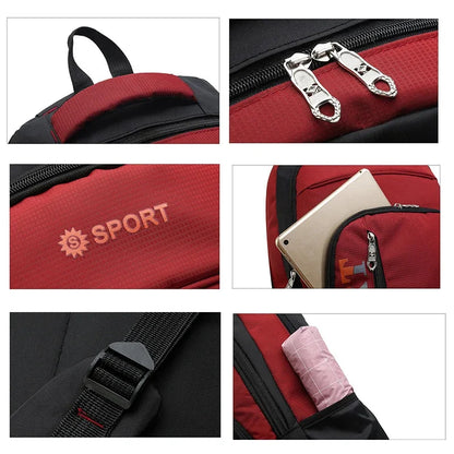 40L Men‘s’ Outdoor Hiking Travel Climbing Rucksack School Bags Pack Sports Bag Camping Backpack For Male Female Women