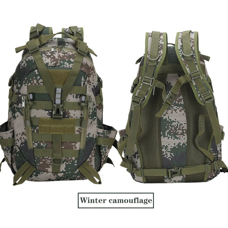 40L Outdoor Sports Backpack for men's camping Hiking backpack Reflective outdoor travel bag Molle 3P Hiking backpack bag