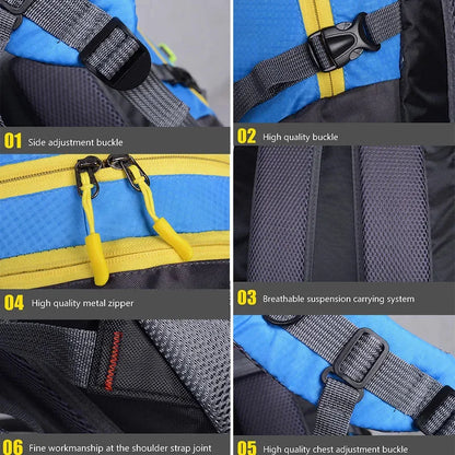 40L Unisex Men Backpack Waterproof Hiking Mountaineering Backpacks Outdoor Sports Travel Pack Camping Climbing Bag For Male 2024