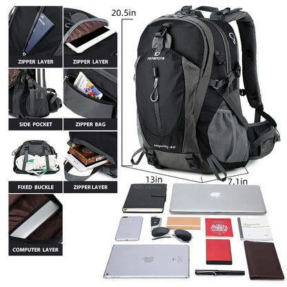40L Waterproof Lightweight Hiking Backpack Camping Backpack Travel Backpack for Men Women