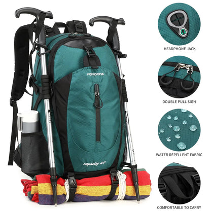 40L Waterproof Lightweight Hiking Backpack Camping Backpack Travel Backpack for Men Women