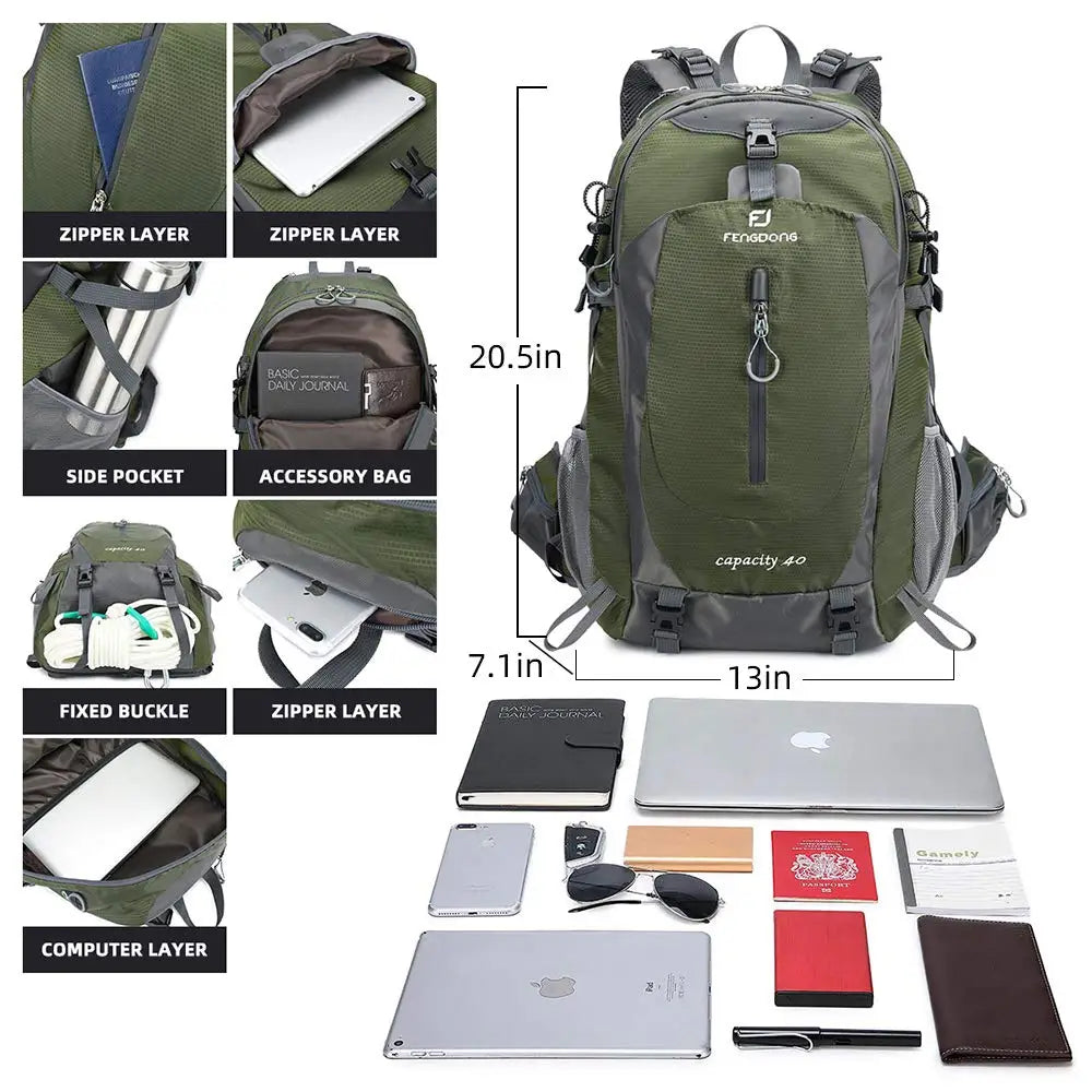 40L Waterproof Lightweight Hiking Backpack Camping Backpack Travel Backpack for Men Women