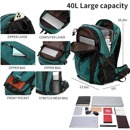 40L Waterproof Lightweight Hiking Backpack Camping Backpack Travel Backpack for Men Women