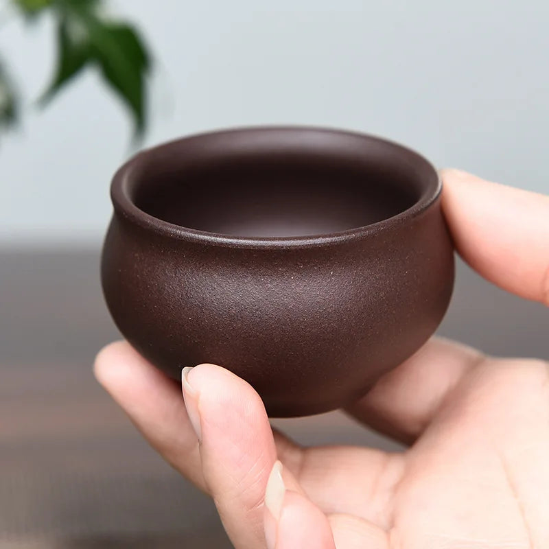 40ML Antique Purple Clay Tea Cup Chinese Portable Master Cup Household Tea Accessories Traditional Zisha Small Tea Bowl
