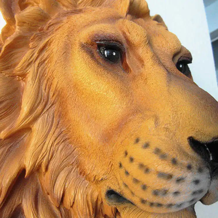 40cm fengshui Wall decorations, lion head, wall hanging, retro European style, simple wall decoration gifts decor ation maison