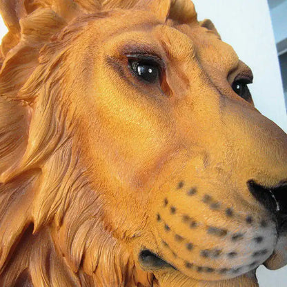 40cm fengshui Wall decorations, lion head, wall hanging, retro European style, simple wall decoration gifts decor ation maison