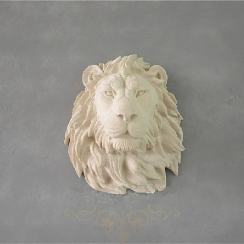 40cm fengshui Wall decorations, lion head, wall hanging, retro European style, simple wall decoration gifts decor ation maison