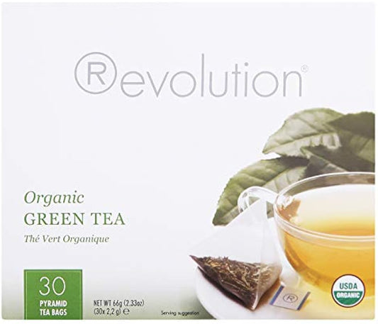 Revolution Tea - Mesh Infuser Full Leaf Tea - Organic Green Tea - 30 Bags