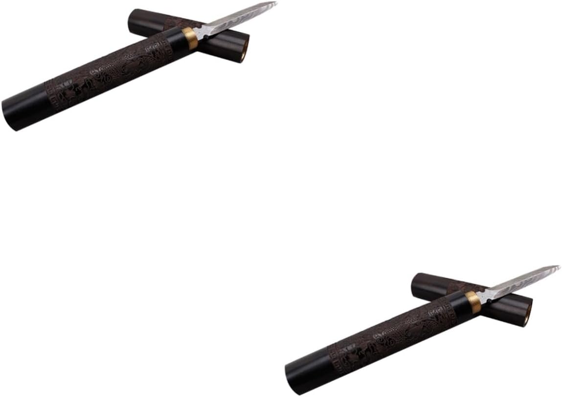 DECHOUS 2 Pcs Tea Needle Chinese Tea Ceremony Accessories Puerh Wood Ice Pick for Kitchen Ice Pick with Cover Tea Tools Tea Tool Metal Stainless Steel Tea Cake