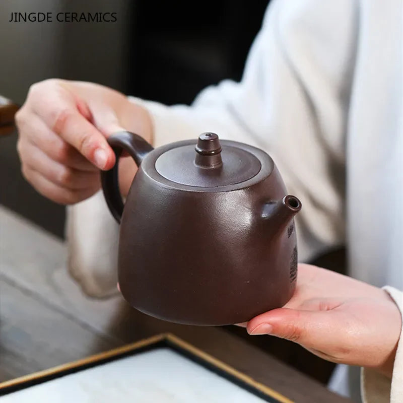 410ml Authentic Yixing Purple Clay Teapot Raw Ore Zhu Mud Filter Tea Infuser Handmade Beauty Tea Pot Chinese Zisha Teaware