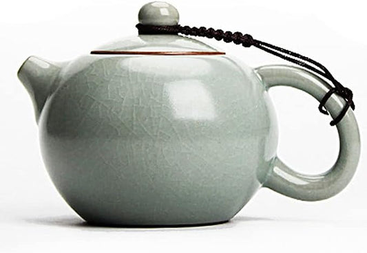 Yxhupot Teapot 6oz Ru Kiln China Xishi Pot Blue Agate Glaze Gongfu Tea Loose