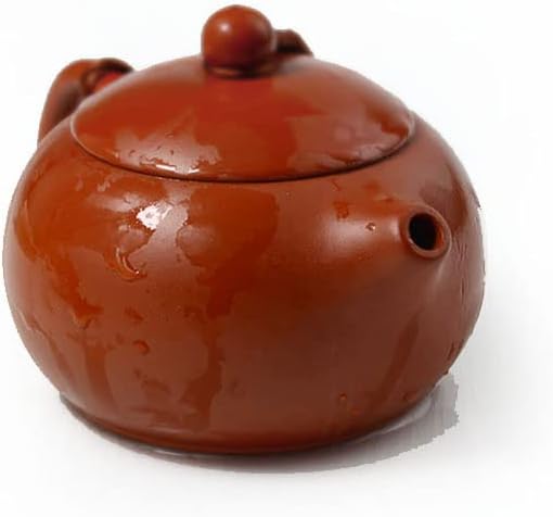 Teapot Chinese Gongfu Purple Sand Clay Red Pot Dahongpao Xishi for Loose Gongfu Tea (M Red SQ)