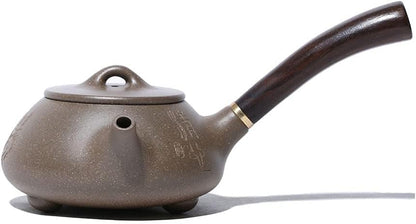 Purple Clay Teapot Traditional Yixing Teapot Handmade Raw Ore Segment Mud Teapot Creativity Handle Zisha Teapot Kungfu Tea Set Teapots (Size : 230ml/8oz)