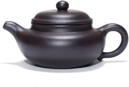 Teapot 12Oz Chinese Yixing Zisha Clay Pottery Handmade Fanggu Tea Pot Ceramics Kungfu Kettle (purple mud)