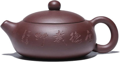 Teapot Zisha Teapot Chinese Teapot Purple Clay Filter Xishi Pot Raw Ore Purple Mud Handmade Household Health Beauty Kettle Authentic 150ml Pottery Teapot