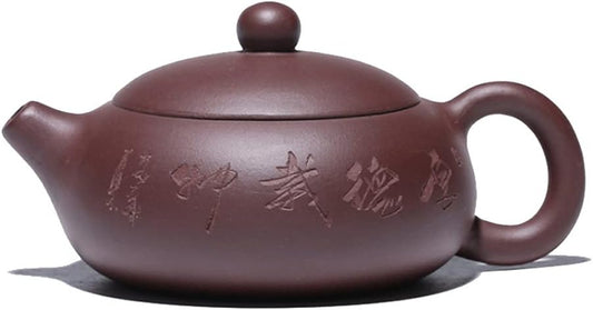 Teapot Zisha Teapot Chinese Teapot Purple Clay Filter Xishi Pot Raw Ore Purple Mud Handmade Household Health Beauty Kettle Authentic 150ml Pottery Teapot