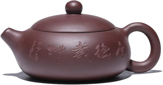 Teapot Zisha Teapot Chinese Teapot Purple Clay Filter Xishi Pot Raw Ore Purple Mud Handmade Household Health Beauty Kettle Authentic 150ml Pottery Teapot