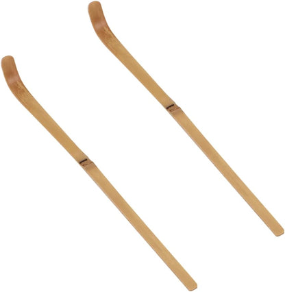 Angoily 2 Pcs Tea Dial Japanese Chashaku Hooked Tea Needle Ice Pick Matcha Tea Scoop Puerh Tea Tool Ice Brick Tea Cake Japanese Tools Durable Tea Tool Tea Cone Bamboo Tea Tools