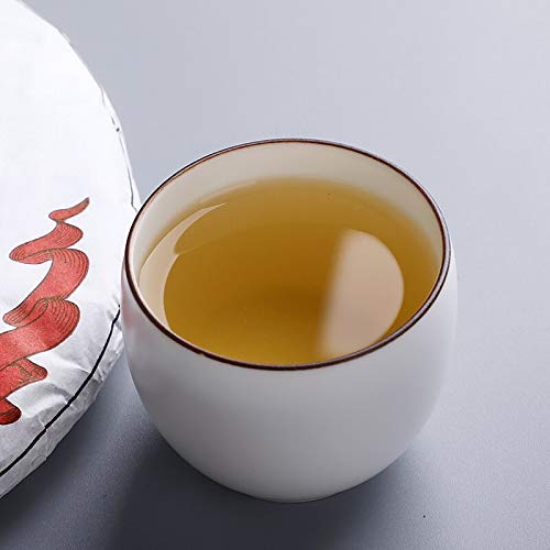 FullChea - Haiwan 2019 Raw Puerh Tea Cake - Pu Erh Tea Loose Leaf - Sheng Puerh From Yunnan - Help Digestion - 17.6oz/ 500g