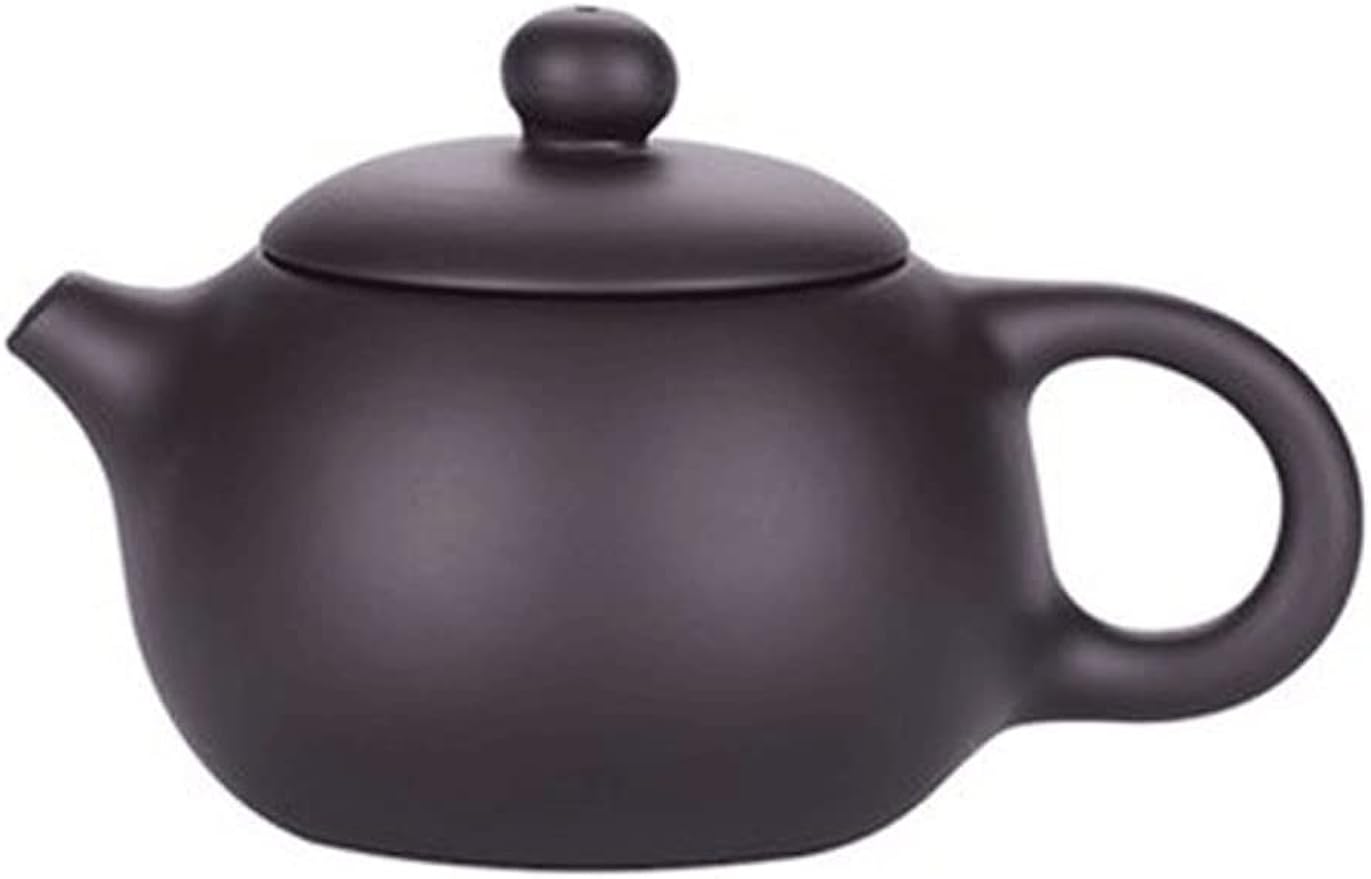MIKMAX Teapot Teapot 6.3oz/180ml,Genuine Black Clay Zisha Classics Pot Infusers Tea,suitable for Bulk Tea，scented Tea