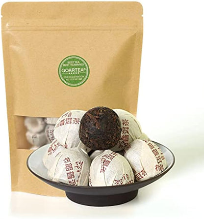 Puerh Tea Cake 40Pcs / 7.9oz 2009 Year Ripe Shu Supreme Langhe Bulang Mountain - Yunnan Pu-erh Pu erh Puer Pu'er Chinese Tea - Mini Tuocha