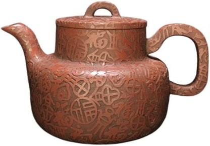 ADUH China Yixing Teapot Handmade Zisha Pot Flat white tiger pot Zisha pot Da Bin 450ml