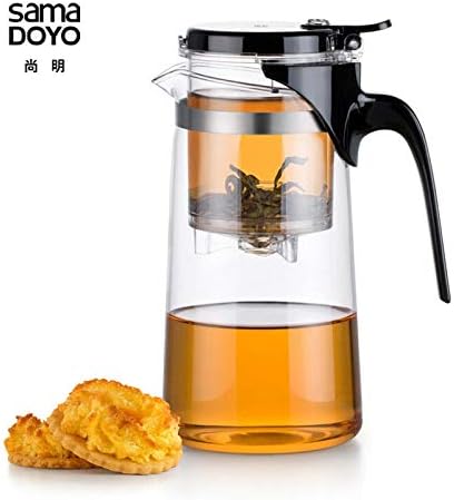 Samadoyo SAMA SAG-10 High Grade Gongfu Tea Pot & Mug 750ml Sama Teapot Heat Resistant Glass Tea Pot with Tea Infuser Strainer Filter