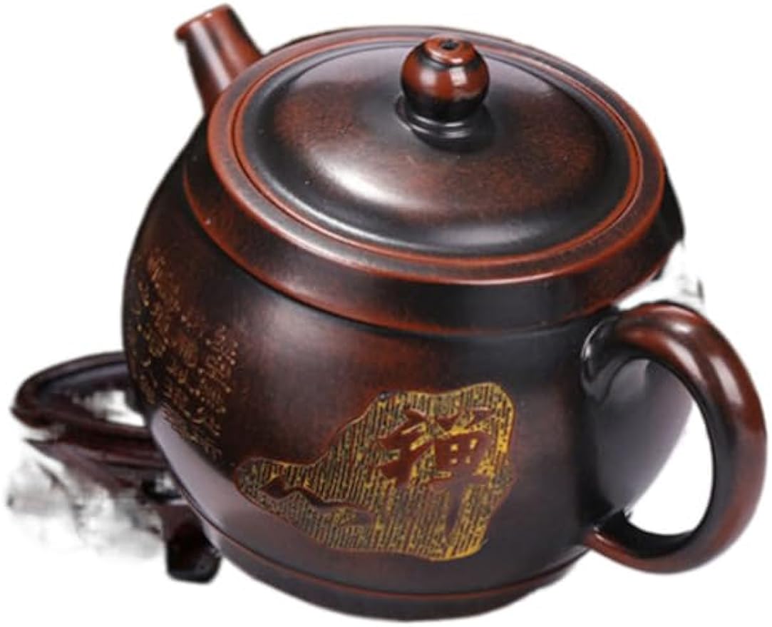 Zisha hand-carved teapot Zen Heart Sutra handmade teapot Tieguanyin teapot teapot tea set household tea ceremony set 210ml