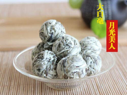 250g Ball Shaped Pearl Silver Needle White Tea Bai Hao Yin Zhen Organic Handmade China Bai Cha