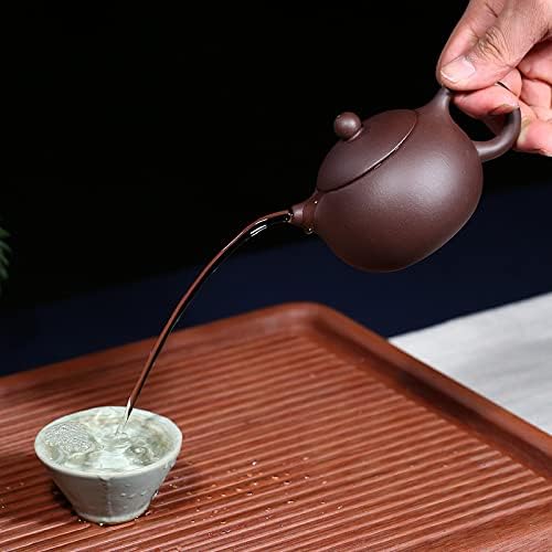 Teapot 200ML Chinese Yixing Xishi ZinI Clay Pots Ball Filter Infuser for Loose Tea (Spherical filter)