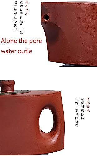 Tai chi bagua Teapot Set, Chinese Zisha Clay Pottery Handmade Tea Pot Ceramics Purple Sand Mud Kungfu Kettle