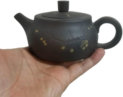 Zisha pot raw ore black mud custom master handmade boutique Chinese tea set 235ml