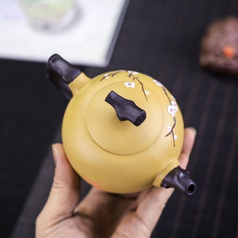 Tea Kettle 250ML Small Zisha Teapot Hand-painted Plum Pattern Teapot Handmade Teapot Delicate Teapot Tea Set Loose Leaf Tea Maker