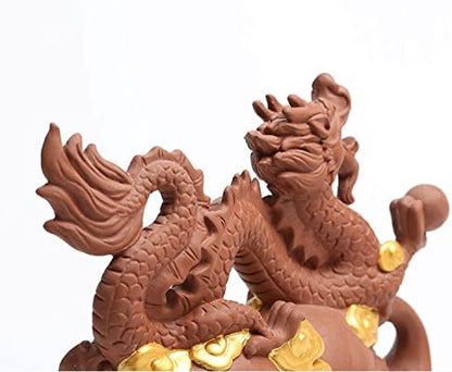 Chinese Purple Clay Tea Pet Dragon Cute Funny Tea Accessories Lazy Kung Fu Tea Sets For Tea Lovers Home Car Shelves Decor (Dragon_2)
