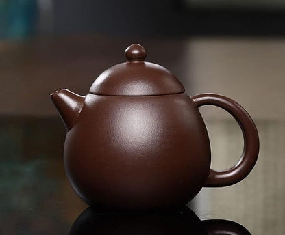 Tea pot 9.5oz Chinese Yixing Clay Dragon Genuine Zisha Tea Infuser for Loose Tea Kettle (Black) (Black)