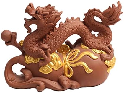 Chinese Purple Clay Tea Pet Dragon Cute Funny Tea Accessories Lazy Kung Fu Tea Sets For Tea Lovers Home Car Shelves Decor (Dragon_2)