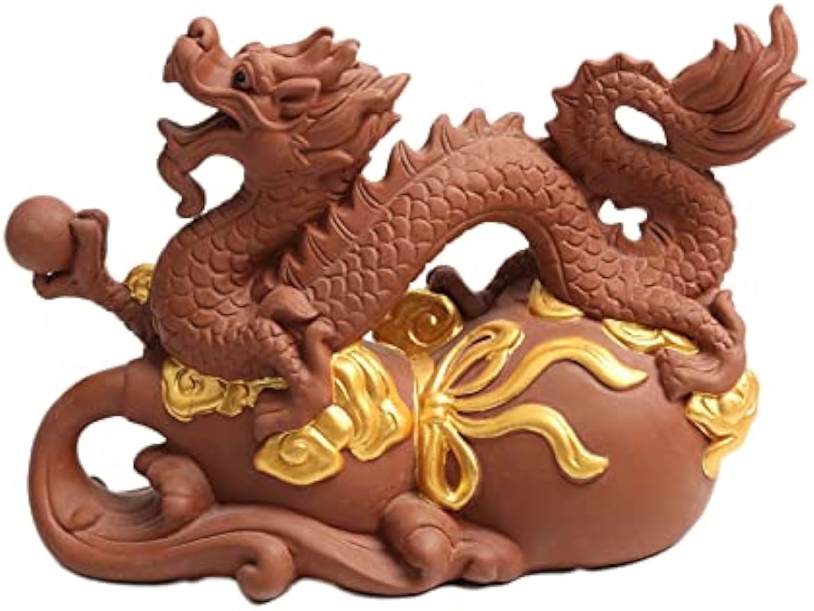 Chinese Purple Clay Tea Pet Dragon Cute Funny Tea Accessories Lazy Kung Fu Tea Sets For Tea Lovers Home Car Shelves Decor (Dragon_2)