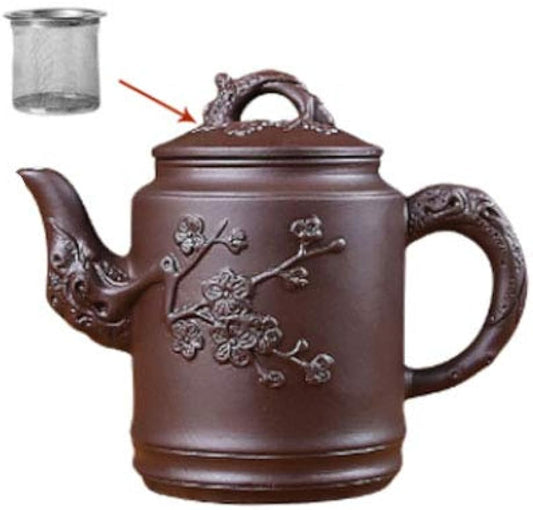 Maya Star Chinese Handmade Yixing Purple Clay Teapots, Large Capacity Kongfu Teapot for Household A05